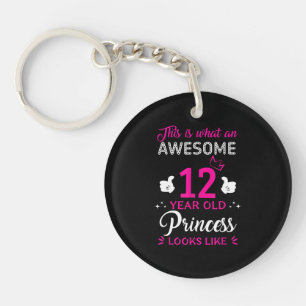 Llavero Regalo de cumpleaños de 12 años para princesa chic