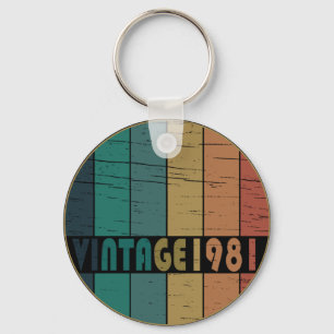 Llavero Regalo de cumpleaños de 1981 vintage