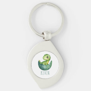 Llavero Regalo de cumpleaños de acuarela neutral de dinosa