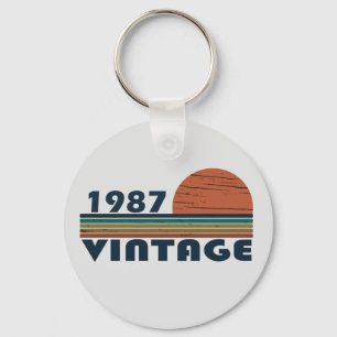 Llavero Regalo de cumpleaños de la vendimia nacido en 1987