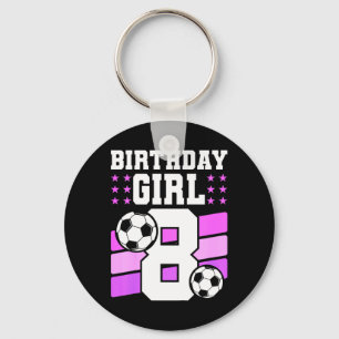 Llavero Regalo de cumpleaños para niña de 8 años Bday Fútb