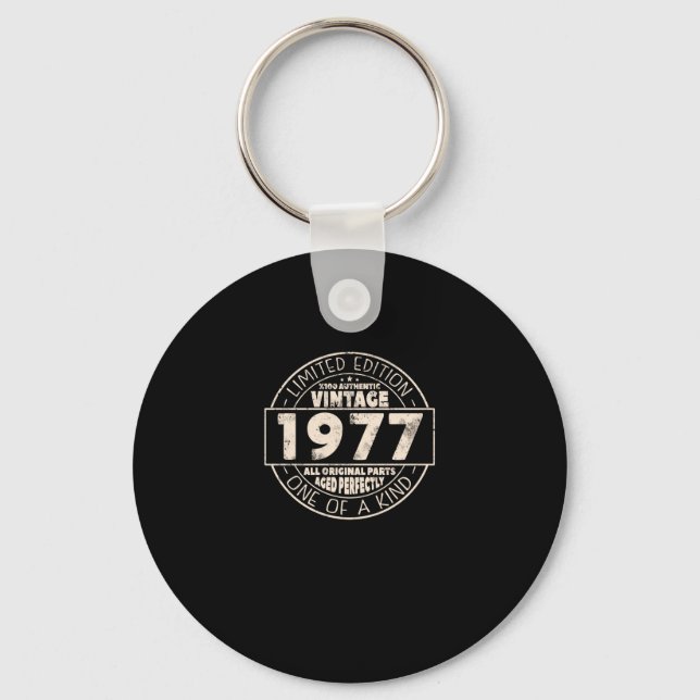 Llavero Regalo de cumpleaños Vintage de 1977 (Anverso)