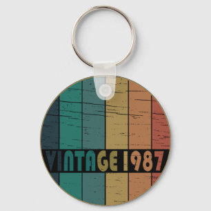 Llavero Regalo de cumpleaños vintage nacido en 1987