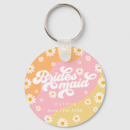 Llavero Regalo de dama de honor personalizado de Retro Boh