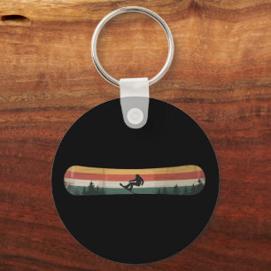 Llavero Regalo de deportes de invierno retro para snowboar