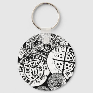 Llavero Regalo de detección Metalizado, moneda de timbre