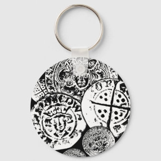 Llavero Regalo de detección metalizado, moneda martillada