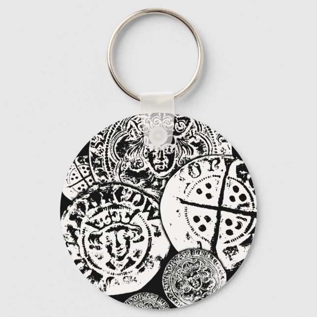 Llavero Regalo de detección metalizado, moneda martillada (Anverso)