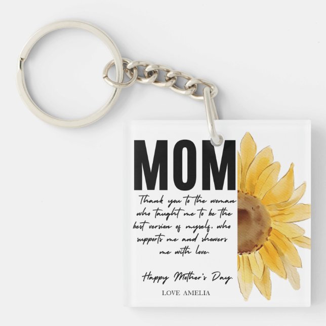Llavero Regalo de Día de la Madre Keepsake para mamá (Frente)