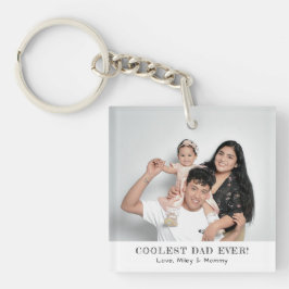 Llavero Regalo de Día del Padre Foto de Acrílico del Papá
