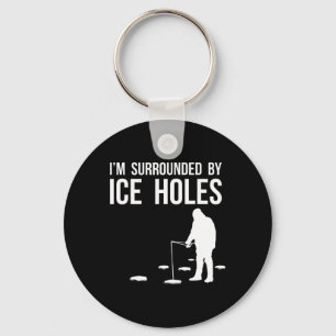Llavero Regalo de diseño divertido de pesca en hielo Estoy