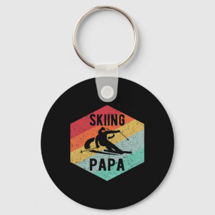 Llavero Regalo de esquí para papá retro de los 70