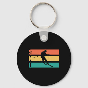 Llavero Regalo de esquí vintage retro para esquiadores