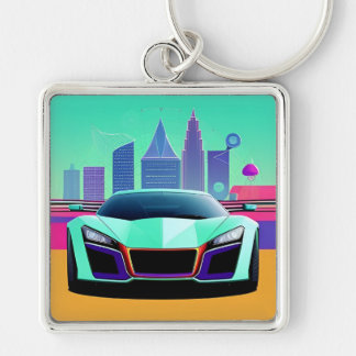 Llavero Regalo de estilo de ciudad de carreras de autos de