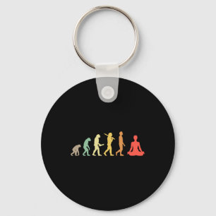 Llavero Regalo de Evolución de Yoga Retro para Yoguis y Am