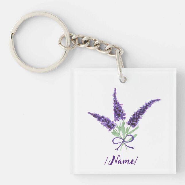 Llavero Regalo de feriado para la lavandería de flores de  (Frente)