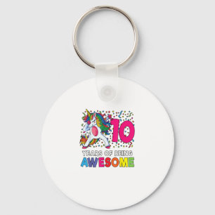 Llavero Regalo de fiesta de cumpleaños número 10 de unicor