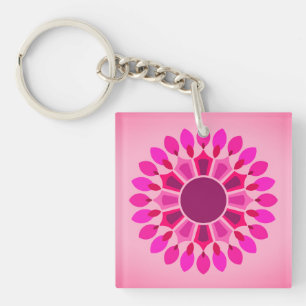 LLAVERO REGALO DE FLOR MODERNA COLORIDA HIJA HERMANA MAMÁ