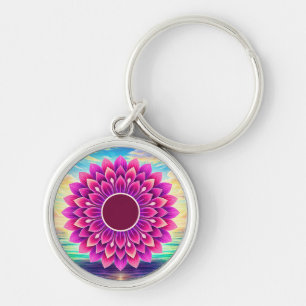 LLAVERO REGALO DE FLOR MODERNA Y COLORIDA PARA HIJA HERMAN
