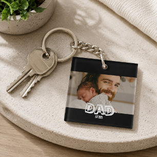 Llavero Regalo de foto de Papá Est Recuerdo para nuevo pad