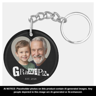Llavero Regalo De Foto Establecido Para Abuelo