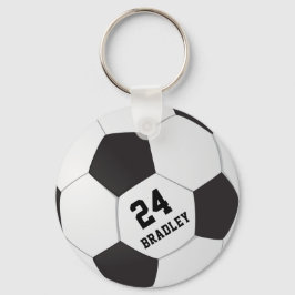 Llavero Regalo de fútbol | Número de nombre personalizado