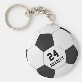 Llavero Regalo de fútbol | Número de nombre personalizado