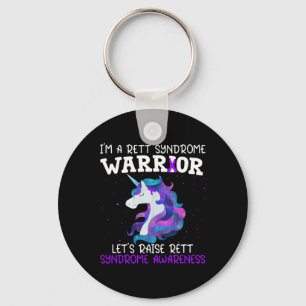 Llavero Regalo de guerrero del síndrome de Rett Unicornio