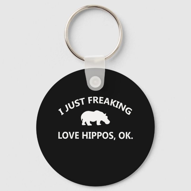 Llavero Regalo de Hippo Lover| Me Encantaba Hippo Ok (Anverso)