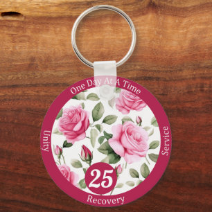 Llavero Regalo de hito de recuperación de rosa personaliza