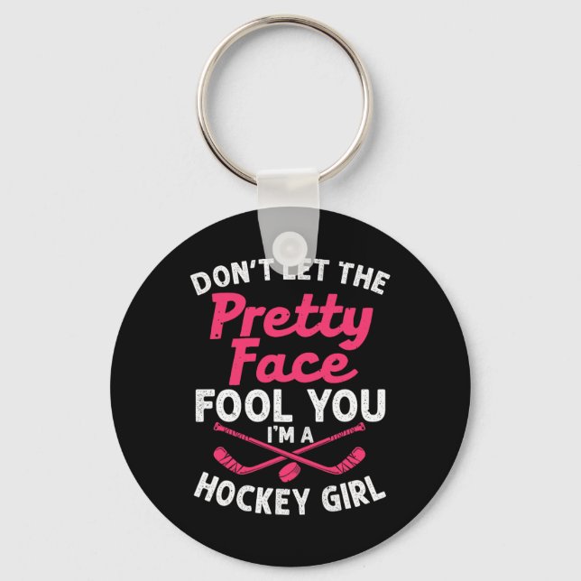 Llavero Regalo De Hockey chica Para Jugadoras De Hockey So (Anverso)