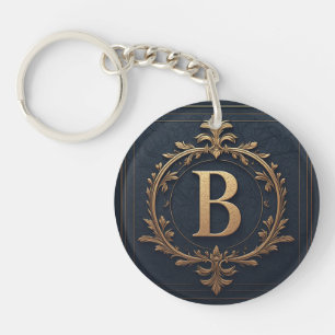 Llavero ⚜️ Regalo de inicial B para hombres 🔑