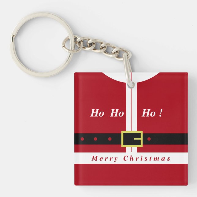 Llavero Regalo de Keychain para navidades con divertido Sa (Frente)