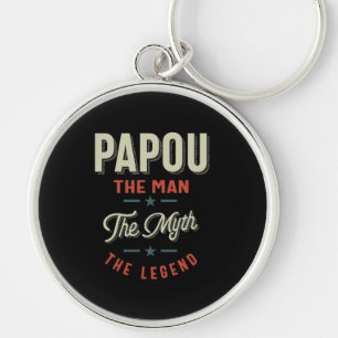 Llavero Regalo de la camiseta de Mens Papou: El hombre el 