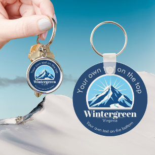 Llavero regalo de la estación de esquí Wintergreen Virgini