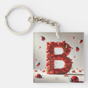 Llavero 💖 Regalo de la letra B para accesorios de nombre