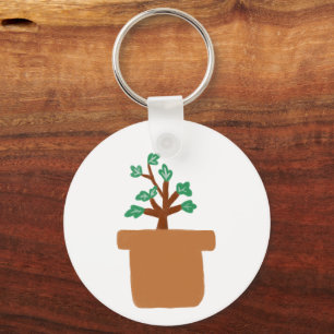 Llavero Regalo de Lápiz de Planta en Maceta Minimalista