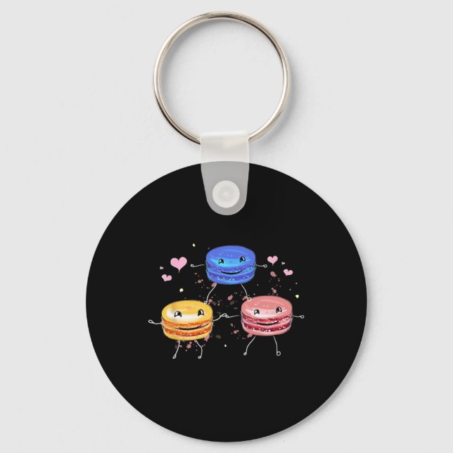 Llavero Regalo de Macaroon de Porristas Lindo y Delicioso (Anverso)