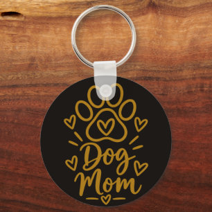 Llavero Regalo de mamá de perro con huella de pata linda p