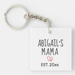 Llavero Regalo de mamá simple y personalizado con nombre d