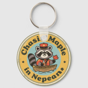 Llavero Regalo de Mapache Vintage Nepean Ontario