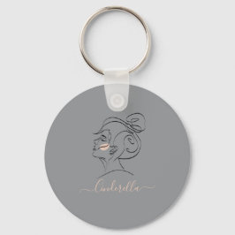 Llavero Regalo de Monograma de Diseño Moderno Personalizad