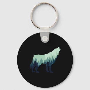 Llavero Regalo de naturaleza de lobo al aire libre camping