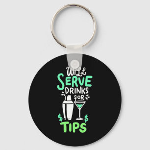 Llavero Regalo de Navidad El barman servirá bebidas por