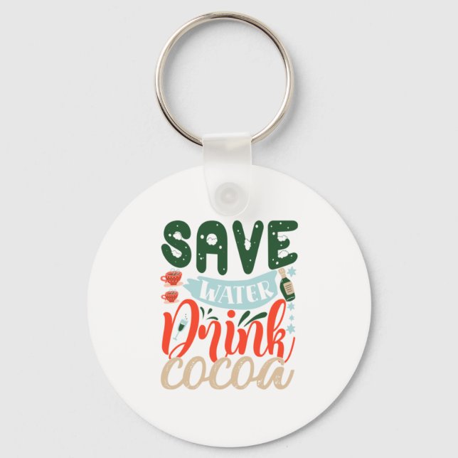 Llavero Regalo de Navidad | Guardar agua potable cacao (Anverso)