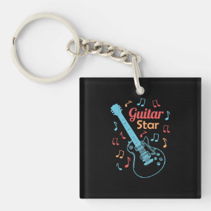 Llavero Regalo de Navidad Orgullosa Estrella Guitariana