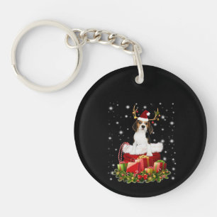 Llavero Regalo de Navidades Beagle Reindeer Pressent