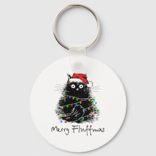 Llavero Regalo de Navidades Gato Merry Fluffmas Cat Lover