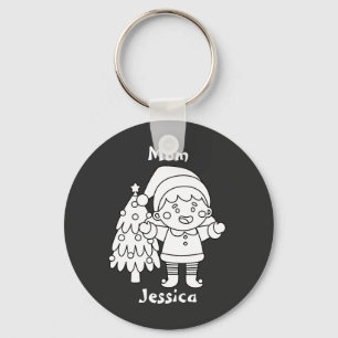 Llavero Regalo de navidades para mamá/esposa, nombre perso