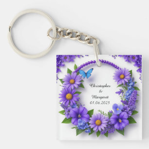 Llavero 💐 Regalo de nombre de boda personalizado para rec